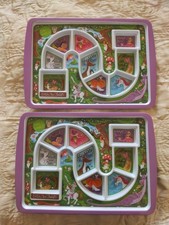 Taca obiadowa dla dzieci Fred & Friends 9 sekcji Zaczarowani leśni brudni zjadacze x2