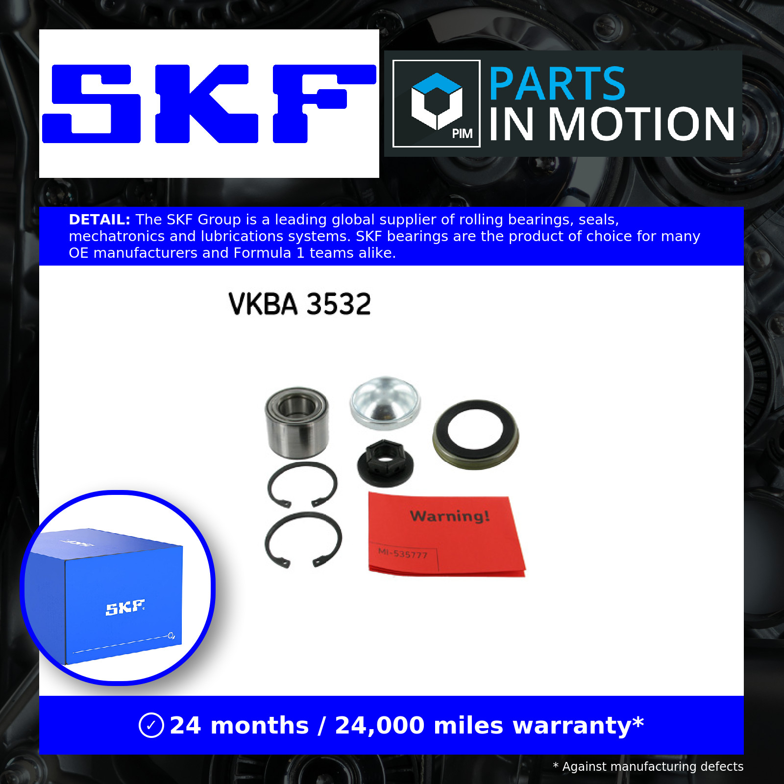 Wheel Bearing Kit Rear VKBA3532 SKF 1085565 1135043 1201568 1212541 1335383 New - Image 9