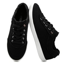 BENEKER Women's Slip-On Canvas Sneakers, Lightweight Walking Shoes Black