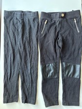 Girls Bundle of 2 Black leggings/jeggin/trousers. Age 3-4 years. H&M and Nutmeg.
