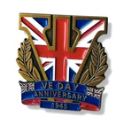 The VE Day Anniversary Pin Badge - World War 2 Memorabilia WW2