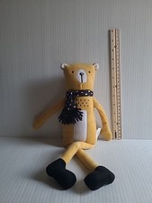 Pillowfort Target Gold Mustard Mini Pillow Bear 15" Stuffed Animal Plush Black