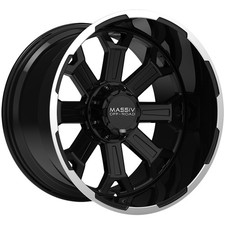 Massiv Off-Road OR2 20x10 5x5"/5x5.5" -18mm Gloss Black Wheel Rim 20" Inch