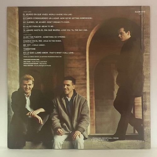 CROWDED HOUSE - 1986 SELF TITLED - MEXICAN LP ALBUM, SYNTH POP - Picture 2 of 4