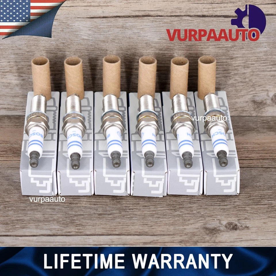 6PCS Genuine OEM YR7MPP33 Platinum Spark Plugs For Mercedes 004159180326 Origin - Image 2 of 4