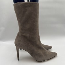 Women s Alexandre Birman Gray Suede Side Zip ...