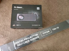 BRAND NEW PROBEAM LASER PROJECTOR BU60PST WITH TITAN TNS-72 SELF LOCK SCREEN