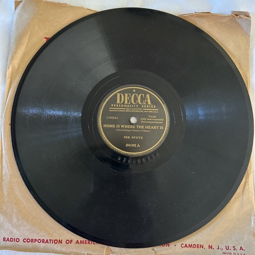 Ink Spots-78rpm single 10-inch-Decca 24192 HOME IS WHERE THE HEART IS/ SINCERELY - Picture 3 of 7
