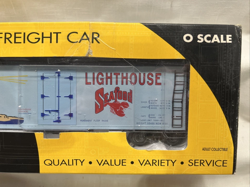 Valla publicitaria de mariscos frescos marca faro K Line k762-8034 frigorífico junto al bosque. Nuevo en caja Foto 3 de 4