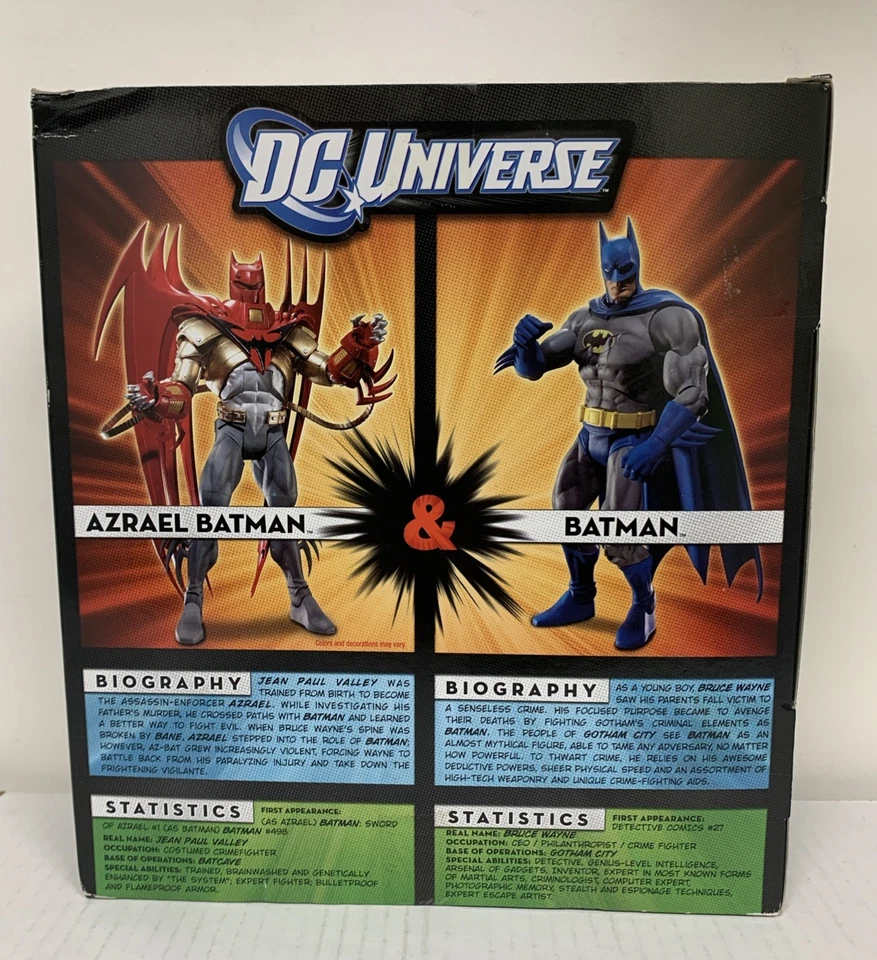 Mattel DC Universe Classics KNIGHTFALL AZRAEL BATMAN & BATMAN, Paquete de 2, Nuevo, Sin usar, en caja sellada Foto 2 de 4