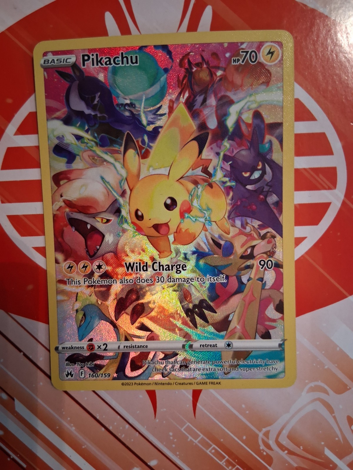 Pokemon TCG Pikachu 160/159 SWSH: Crown Zenith Secret Rare Full Art Holo EN