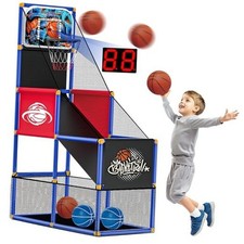 Kids Arcade Basketball Hoop with 4 Arcade Basketball Hoop with Scoreboard