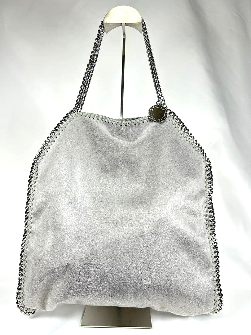 Stella Mccartney Falabella large Fold over Tote Gray Leather