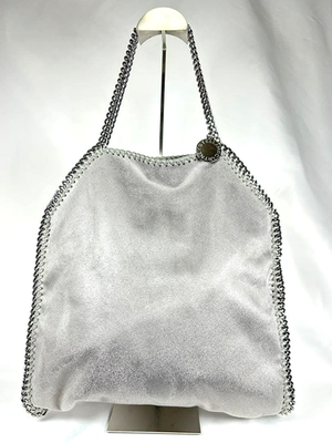 Stella Mccartney Falabella large Fold over Tote Gray Leather