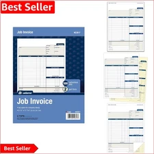 Elegant Job Invoice Forms - 100 Carbonless Sets for Smart Billing and Branding
