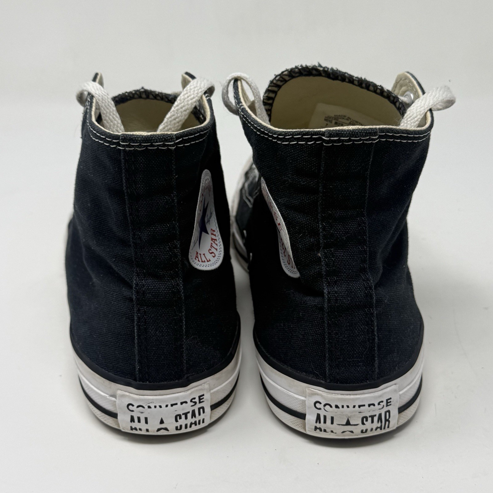 Converse All Star Chuck Taylor Sneakers Womens 9 Black Canvas High Top Shoes thumbnail 14