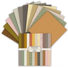 6 x 6 Boho Scrapbook Paper Vintage Flower Patterned Papers Pad,24 Sheets Double-