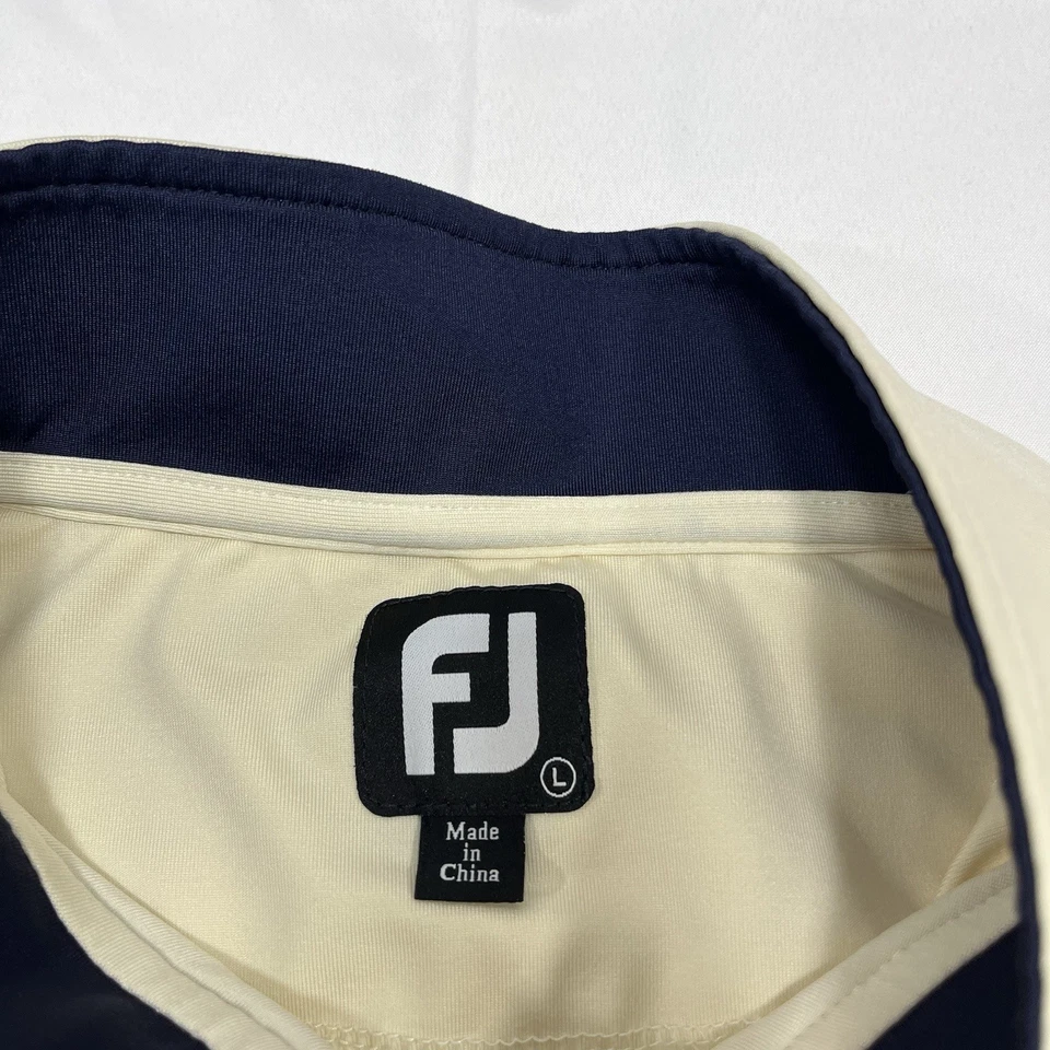 FootJoy 1/4 Zip Men's L Beige Pullover Golf Performance Stretch FJ Nylon - Read - Image 3 of 4