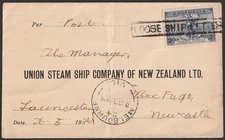 AUSTRALIA 1936 cover from Union Steam Ship Company franked 1936 Cable 3d.