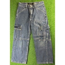 Vintage 90s Kids Levis Silver Tabs 10 Baggy 25 Wide Leg Jeans Pants USA Made