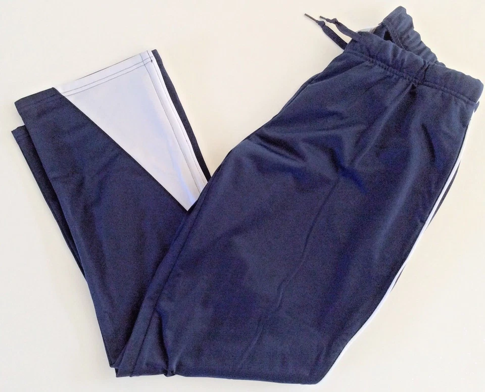 Pantalones activos Soffe para mujer azul marino y blanco empalme tricot Foto 2 de 4