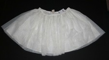 New OshKosh Girls 12 Year Skirt Tutu Ivory w Glitter Gold Polka Dots Lined