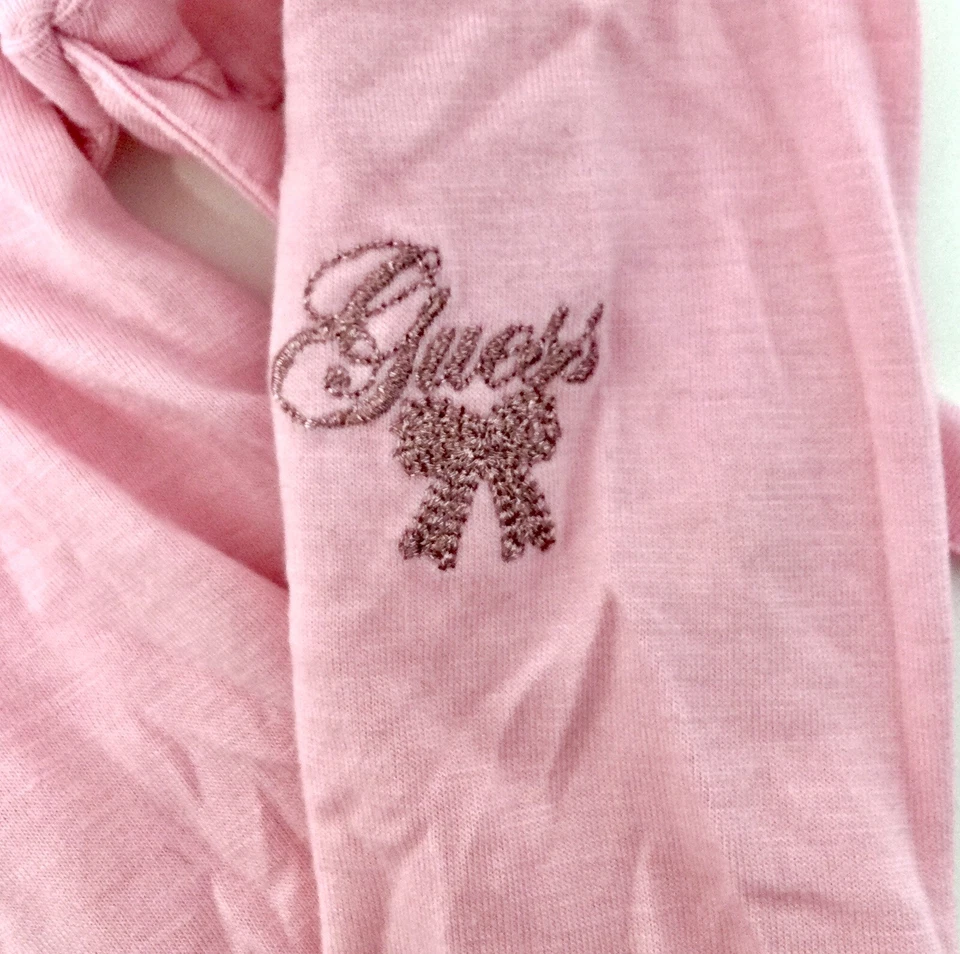 Camisa Guess Jeans Auténtica Niñas Rosa Joya Talla Grande 6X Foto 3 de 4