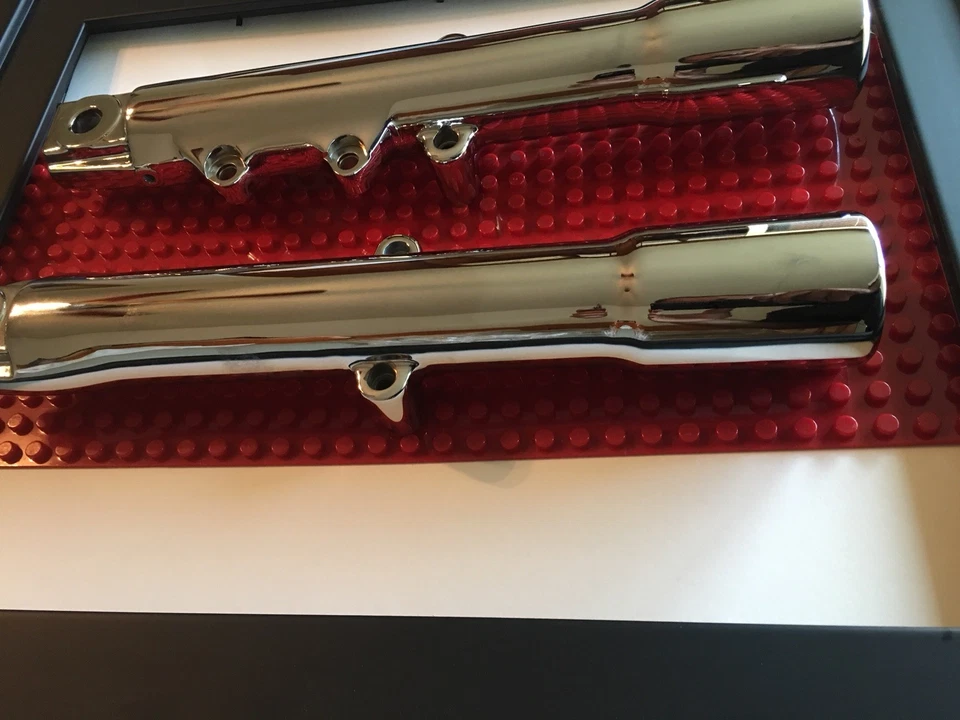 HARLEY 2011-2017 DESLIZADORES Heritage patas de horquilla cromadas, fat boy flstn 45916-07a Foto 4 de 4