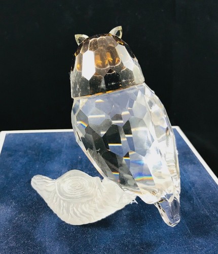 Preciosa Large Owl Figurine Designer Series 3.7" Czech Crystal New In Box - Picture 4 of 8
