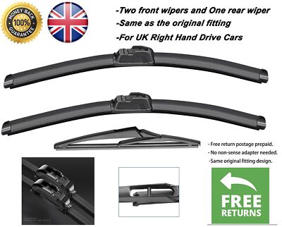 For Renault Koleos 2017-2025 Front and Rear Windscreen Wipers 26''16''9''