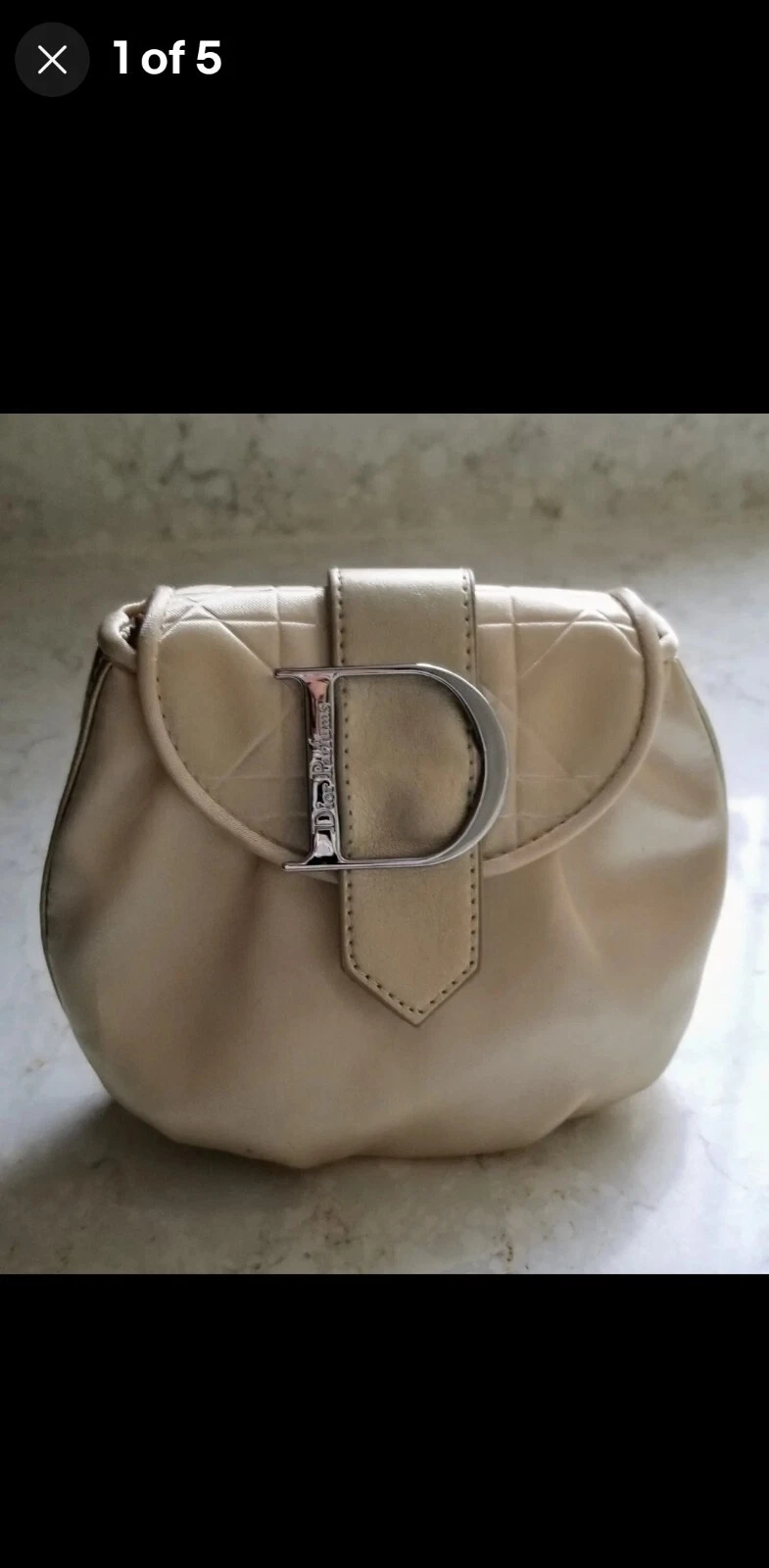 Pochette dorée Christian Dior authentique 
