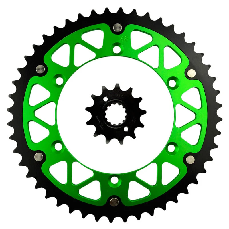 Kit de piñones delanteros traseros 13T-51T para Kawasaki KLX250S 06-20 KLX650R 93-01 KX250 Foto 4 de 4