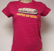 Womens Juniors David & Goliath You're My Hero Pink Tee T-Shirt 