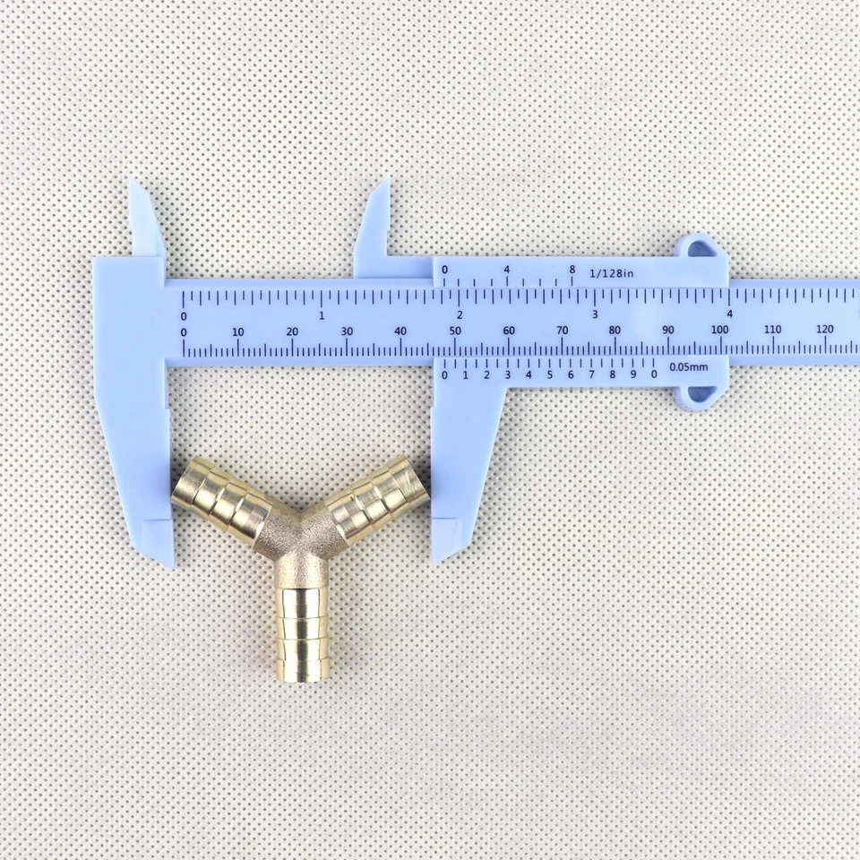 3Pcs 3/8" Y-3 Way Brass Hose Barb Fitting Pipe Tubing Splicer Fuel Water Gas Air - Image 4 of 4