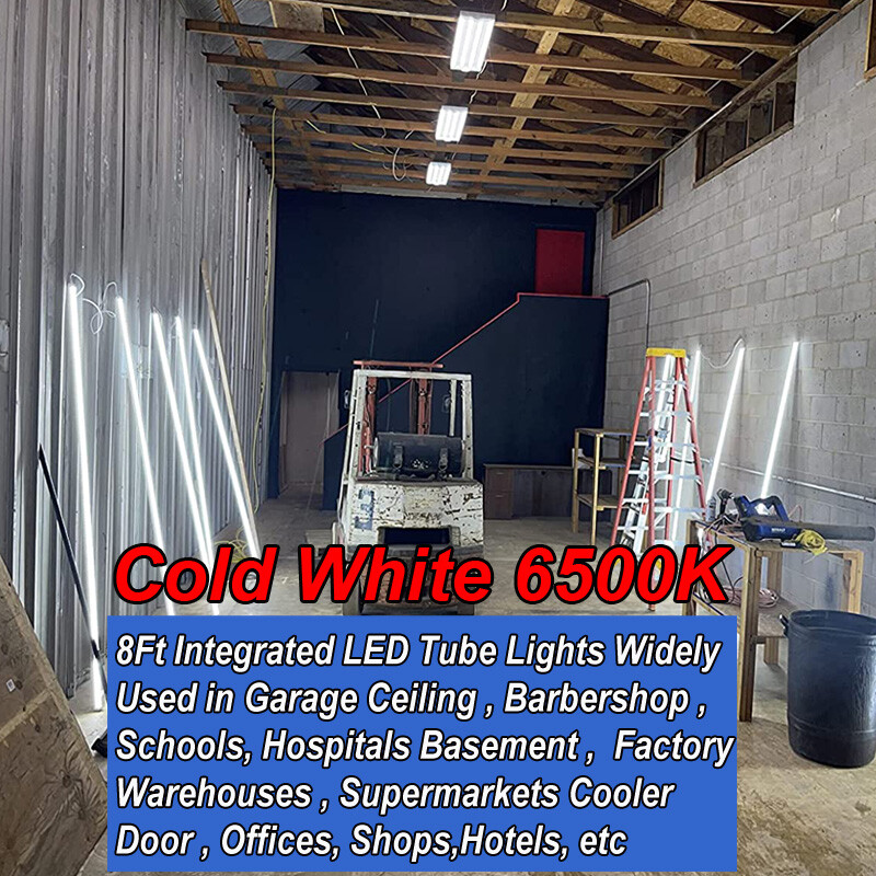 25 PCS 8 Foot LED Shop Lights 144W Fixture 8FT T8 LED Tube Light 8