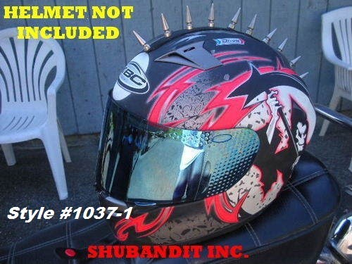 Casco alemán media cáscara EE. UU. cascos de metal púas pelar palo de metal espiga mohawks - Imagen 2 de 9
