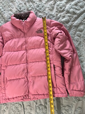 The North Face Women's Pink Nupste 700 Goose Down Filled Puffer