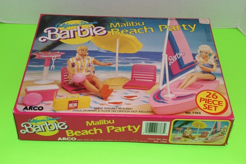 BARBIE California Dream MALIBU BEACH PARTY Sailboat Playset #7763 1987 NRFB NOS - Picture 4 of 7