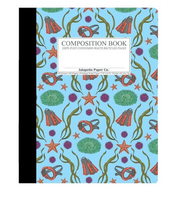 Michael Roger Jalapeno Paper ''Monterey'' Composition Book, 7.5'' x 9.75'', 80 Shts