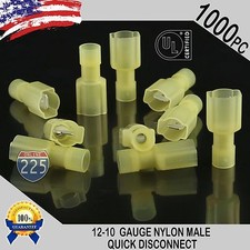 12-10 GAUGE 1000 PC NYLON FULLY INSULATED QUICK DISCONNECT MALE .250 CONNECTOR