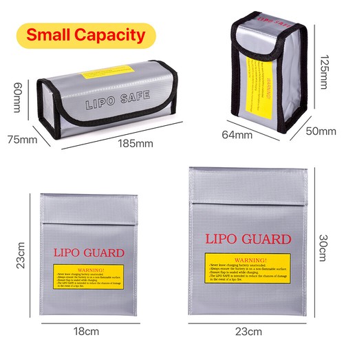 Portable Lipo Battery Safe Storage Bag Fireproof Explosion-Proof Bags Pouch Bag - Picture 3 of 21