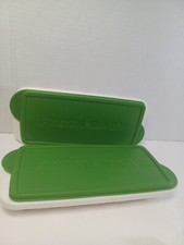 2 Baby food tray Fresh FOOD Breast milk Storage FREEZER TRAY GREEN Made in USA