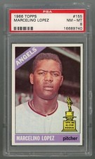 1966 Topps #155 Marcelino Lopez PSA 8 NM-MT #16689740 **LAN.522**