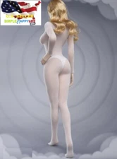 1/6 female white bodysuit Seamless Garment Full Shape wear hot toys phicen ❶USA❶