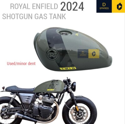 Für Custom Project Royal Enfield 2024 Schrotflintenbohrer grüne Farbe Gastank...