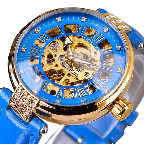 Lebensfreuden Damen Automatikuhr "Monaco" mit Lederarmband in mehreren Farben - Picture 10 of 11