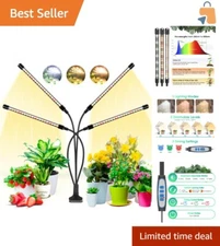 Adjustable Indoor Plant Grow Light - 80 LEDs & 3 Light Modes for Optimal Growth