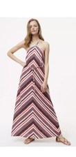 Ann Taylor LOFT Women s striped chevron halter maxi dress, NWT Size XXS Petite