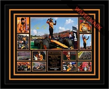 OSCAR PIASTRI 1st WIN F1 McLAREN LIMITED EDITION SIGNED & FRAMED MEMORABILIA