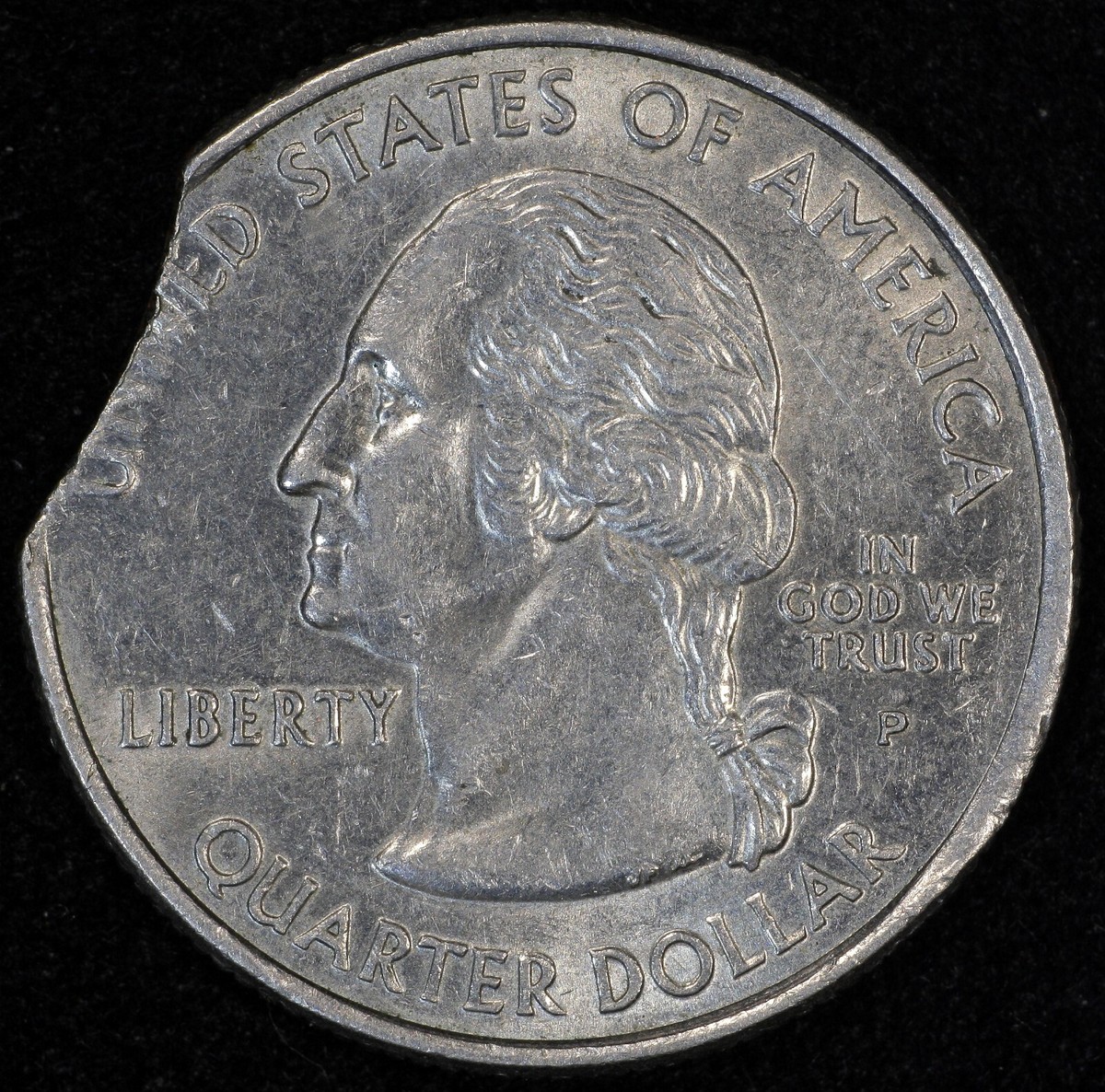 2004-P Clipped Planchet US Mint Error Coin Michigan Statehood